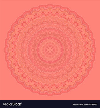 Bohemian mandala background - round symmetry vector image