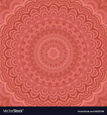 Bohemian mandala fractal background - circular vector image