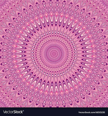 Bohemian mandala ornament background - round vector image