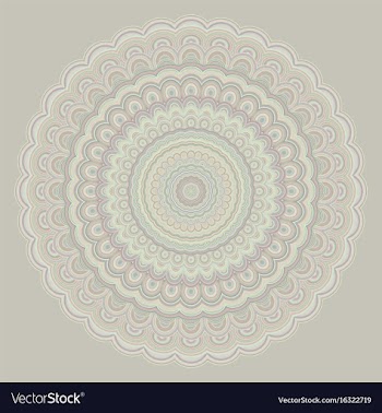 Bohemian mandala ornament background - round vector image