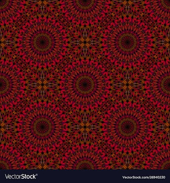 Bohemian oriental abstract floral pattern vector image