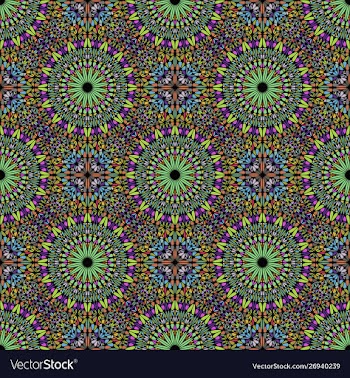 Bohemian oriental colorful geometrical floral vector image