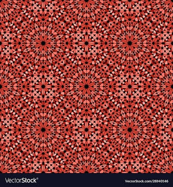 Bohemian oriental window glass ornament pattern vector image