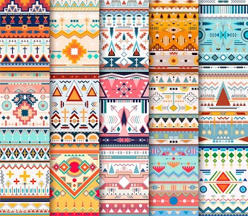 Bohemian pattern set | Free stock vector - 381089
