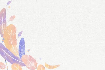 Bohemian side border psd pastel purple watercolor feather