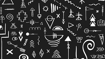 Bohemian tribal doodle pattern vector black background