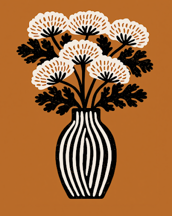 Boho Abstract Flower Vase