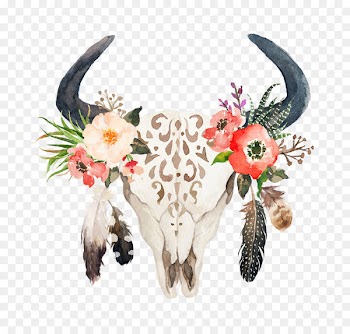 Boho-chic Watercolor painting Work of art Design - cartoon antelope 