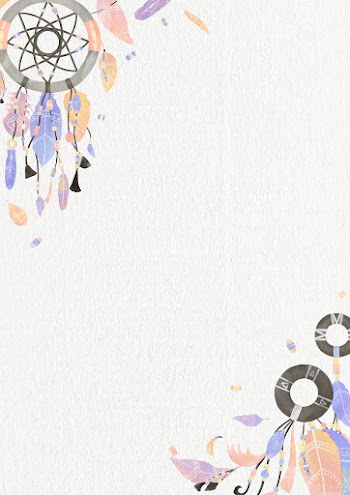 Boho dream catcher frame psd pastel watercolor