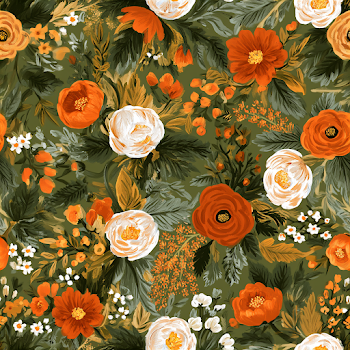 Boho Floral Illustration in Fall Colors
