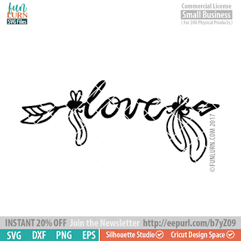 Boho Love Arrow SVG - FunLurn