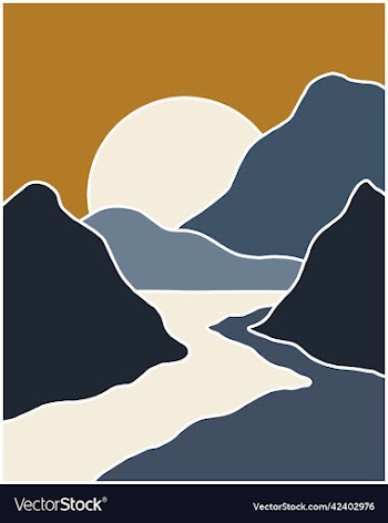 boho modern contemporary mid century poster