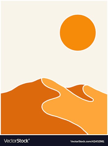 boho modern contemporary mid century poster