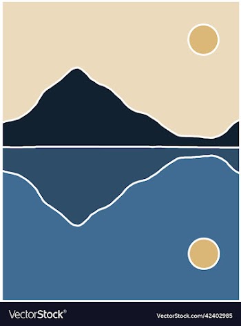 boho modern contemporary mid century poster
