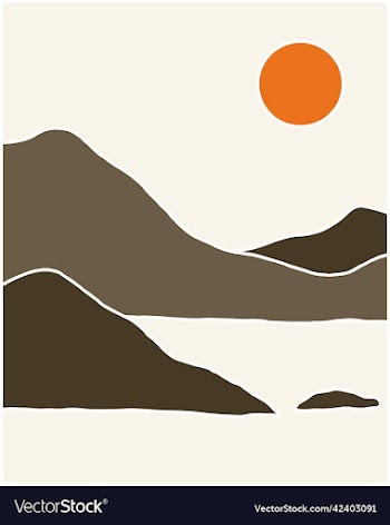 boho modern contemporary mid century poster