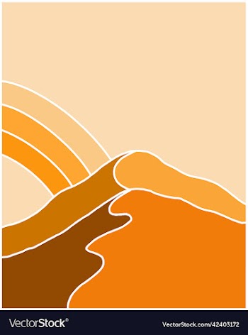 boho modern contemporary mid century poster