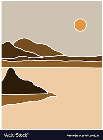 boho modern contemporary mid century poster