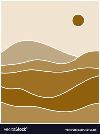 boho modern contemporary mid century poster