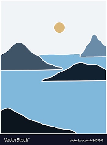 boho modern contemporary mid century poster