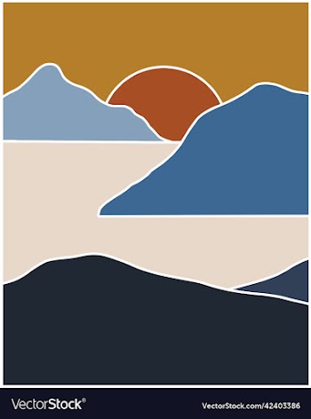 boho modern contemporary mid century poster