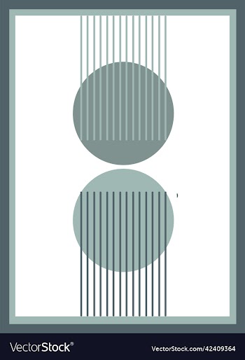 boho modern contemporary mid century poster