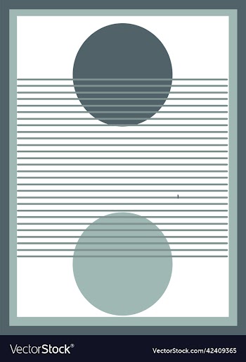 boho modern contemporary mid century poster