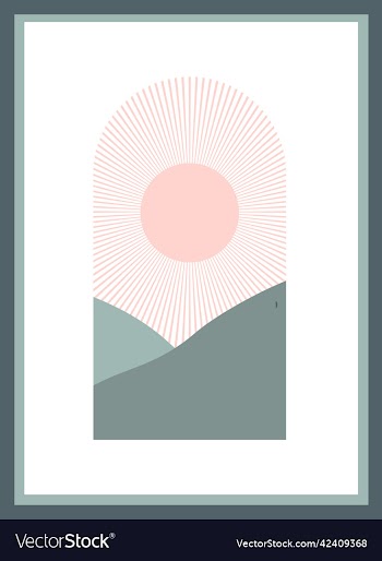 boho modern contemporary mid century poster