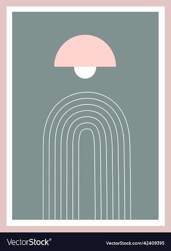 boho modern contemporary mid century poster