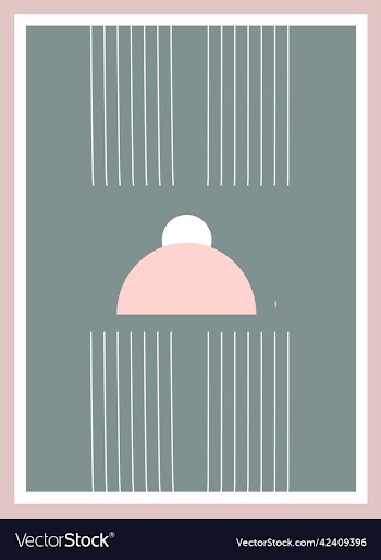 boho modern contemporary mid century poster