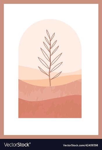 boho modern contemporary mid century poster