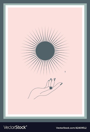 boho modern contemporary mid century poster