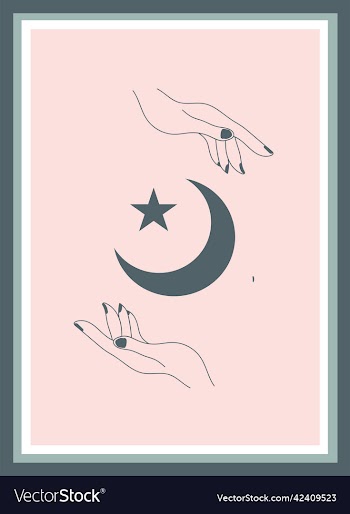 boho modern contemporary mid century poster