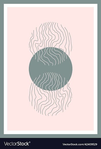 boho modern contemporary mid century poster
