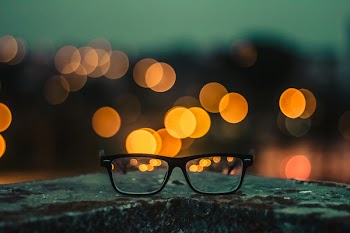 Bokeh Photography Of Black Framed Eyeglasses
