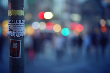 Bokeh Photography of Pole