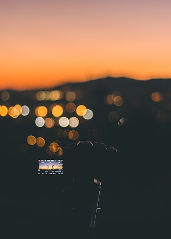 Bokeh Photography of Turned-on Camcorder