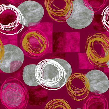 Bold Abstract Geometric Pattern in Crimson and Burgundy