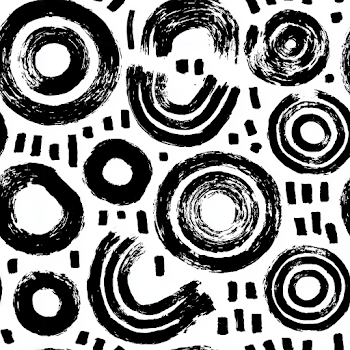 Bold Black Brush Stroke Pattern
