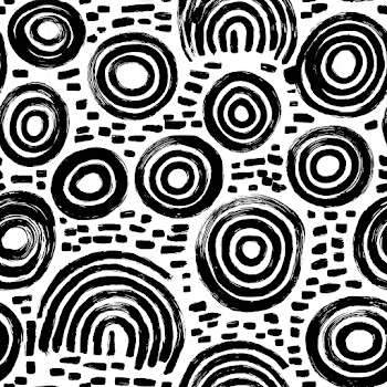 Bold Black Brush Stroke Pattern