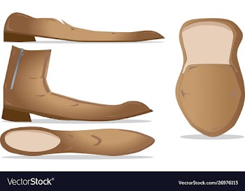 Bold brown classic leather men shoes vector image