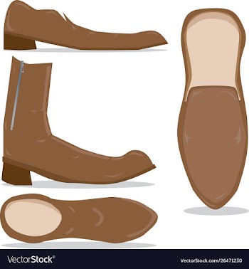 Bold brown men shoes set vector image