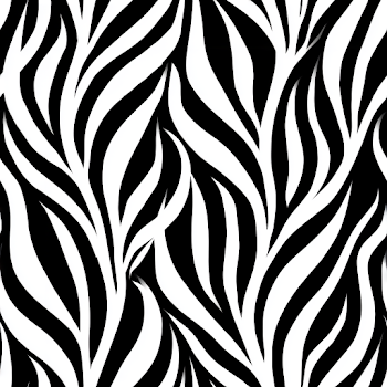 Bold Monochrome Botanical Pattern
