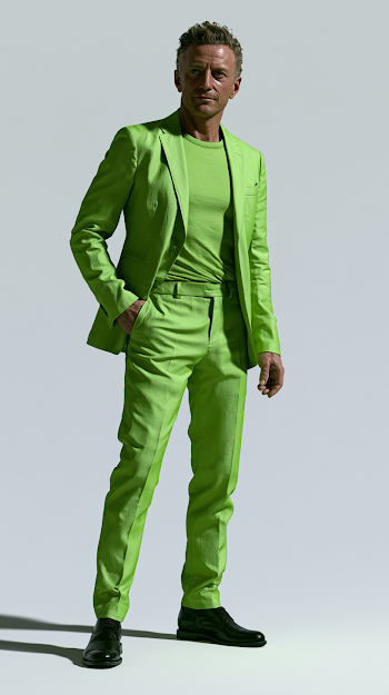 Bold Monochrome Lime Green Fashion Study