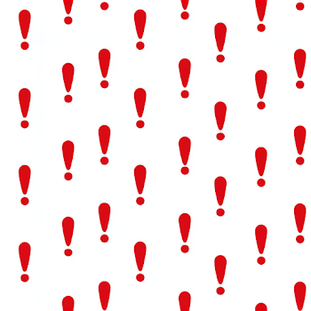Bold Red Exclamation Mark Pattern