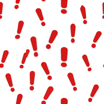 Bold Red Exclamation Mark Seamless Pattern