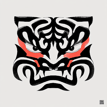 Bold Tiger Head Illustration