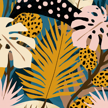 Bold Tropical Foliage Pattern