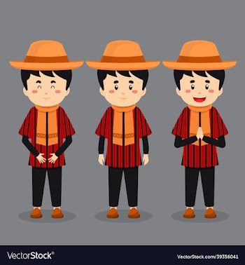 bolivia character with various expression