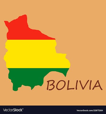 Bolivia flag map vector image