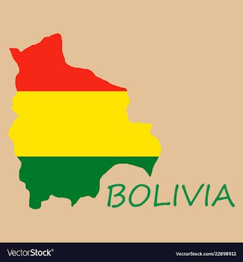 Bolivia flag map vector image